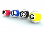 Blogging Word Shows Weblog Blog Stock Photo