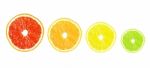 Half Of Citrus On A White Background Stock Photo