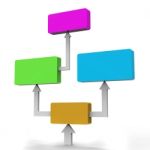 Flow Diagram Represents Charting Organizations And Graph Stock Photo