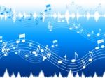 Blue Music Background Means Soul Jazz Or Blues
 Stock Photo