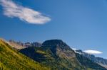 Scenic View Of Glacier National Park Stock Photo