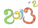 2013 Snake Cartoon Icon Stock Photo