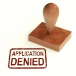 Application Denied Rubber Stamp Stock Photo