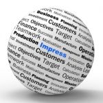 Impress Sphere Definition Shows Satisfactory Impression Or Excel Stock Photo