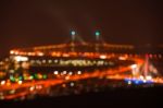 Bokeh Incheon Bridge Stock Photo