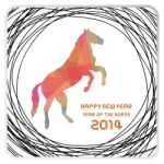 Happy New Year 2014 Card39 Stock Photo