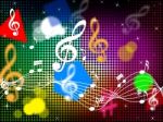 Music Colors Background Shows Blues Classical Or Pop
 Stock Photo