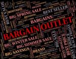Bargain Outlet Represents Word Shop And Outlets Stock Photo