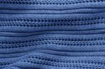 Blue Knit Fabric Background Stock Photo