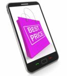 Best Price On Shopping Bags Shows Bargains Sale And Save Stock Photo