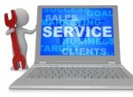 Service Word Showing Support Maintenance 3d Rendering Stock Photo