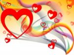 Background Hearts Shows Valentine's Day And Affection Stock Photo