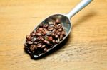 Measure Of Coffee Beans Stock Photo