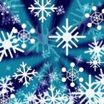 Blue Snowflakes Background Means Freezing Seasons And Christmas
 Stock Photo