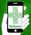 Bulimia Illness Represents Binge Vomit Syndrome And Ailment Stock Photo