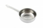 Stainless Pot Scoop On White Background Stock Photo