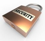 Security Padlock Indicates Encryption Privacy 3d Rendering Stock Photo