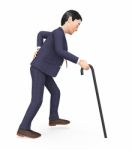 Man With Backache Represents Agony Pang And Men Stock Photo
