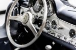 Old Mercedes Dashboard Stock Photo