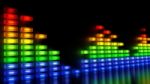 Music Sound Levels With Multi-colour Block In Array Like Wall Stock Photo