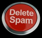 Delete Spam Button Stock Photo