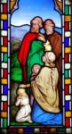 Religious Stained Glass Window Stock Photo