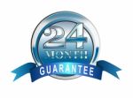 Icon 24  Month Guarantee Blue Stock Photo