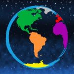 World Colourful Represents Colours Globalise And Multicolored Stock Photo