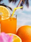 Healthy Orange Drink Indicates Vitamin C And Oranges Stock Photo