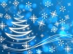 Snowflakes Background Shows Zigzag Winter And Freezing
 Stock Photo