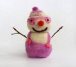 Funny Snowman Stock Photo