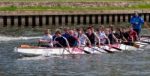 Kingston Royals Practising On River Thames Between Hampton Court Stock Photo