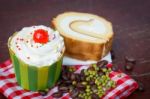 Breakfast Cupcakes, Bread Rolls Stock Photo