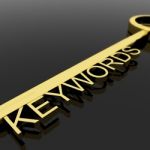 Key With Keywords Text Stock Photo