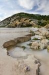 Natural Coastline Of Algarve Stock Photo