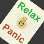 Relax And Panic Switch Stock Photo