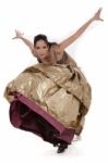 Woman In Belly Dancer Costume Costume Stock Photo