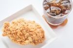 Easy Meal Set Of Chicken Fried And Cola Stock Photo