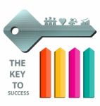 Key To Success Concept Background Template 2 Stock Photo
