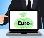 Euro Currency Shows Forex Trading And Coin Stock Photo