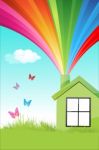 Colorful Natural Home Stock Photo