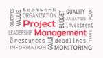 Project Management Word Cloud Concept On White Background Stock Photo