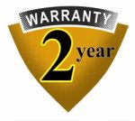 2 Year Warranty Shield Stock Photo