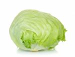 Fresh Lettuce Isolated On The White Background Stock Photo