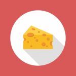 Cheese Flat Style Icon Stock Photo