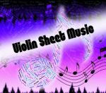 Violin Sheet Music Indicates Musical Symbols And Fiddler Stock Photo