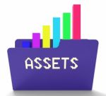 Assets File Indicates Capital Chart 3d Rendering Stock Photo