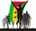 Winner Of The Flag Of Sao Tome And Principe Stock Photo