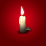 Christmas Candle Stock Photo