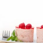 Fresh Raspberry Cake Mousse Dessert Stock Photo
